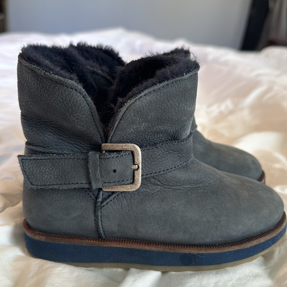 Zara Baby Navy Blue Leather Boots - Picture 4 of 6